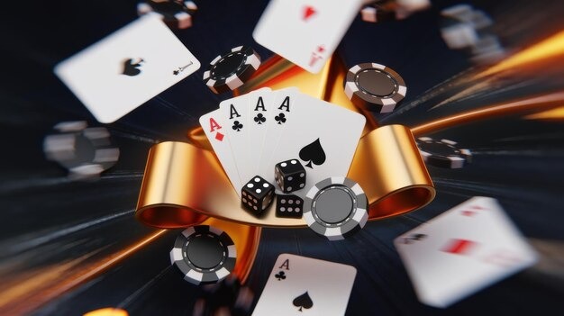Three Card Poker hand ranking chart displayed on gatcha table